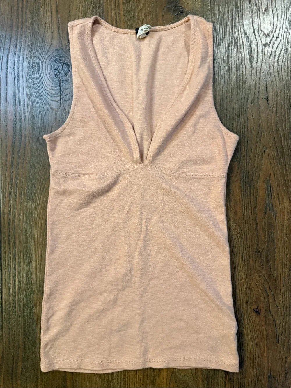 Free People Dusty Rose Deep V Tank- girlhood core y2k style
